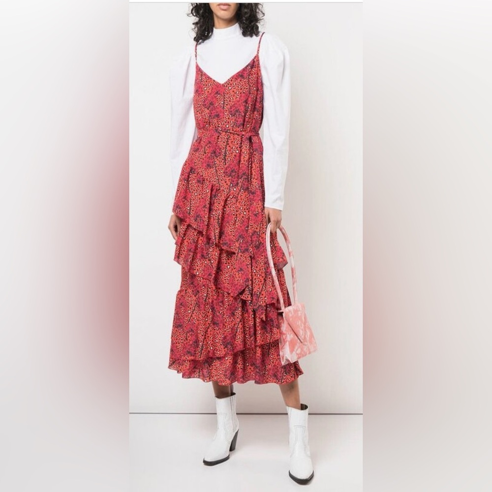 Borgo de Nor Leopard and Orchid Printed Dress - Picture 6 of 7